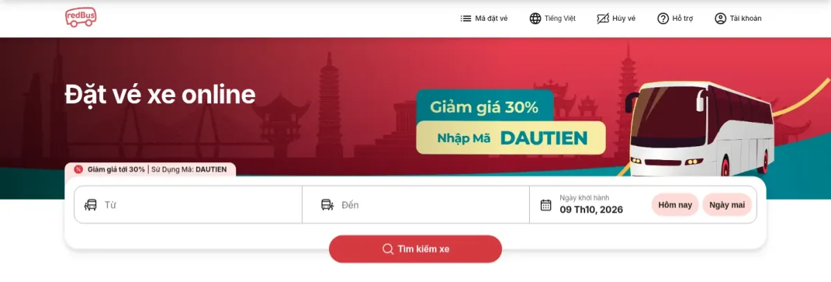 Minh họa dự án redbus.vn